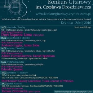XVIII Międzynarodowy Konkurs Gitarowy im. Czesława Droździewicza i Międzynarodowy Festiwal Muzyki Gitarowej 
